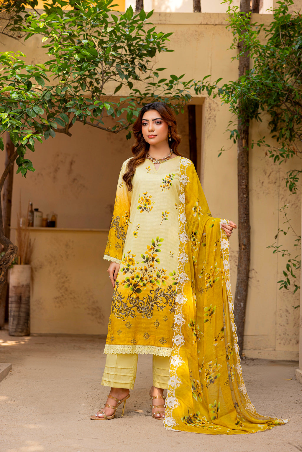 EMBROIDERED 3 PC LAWN