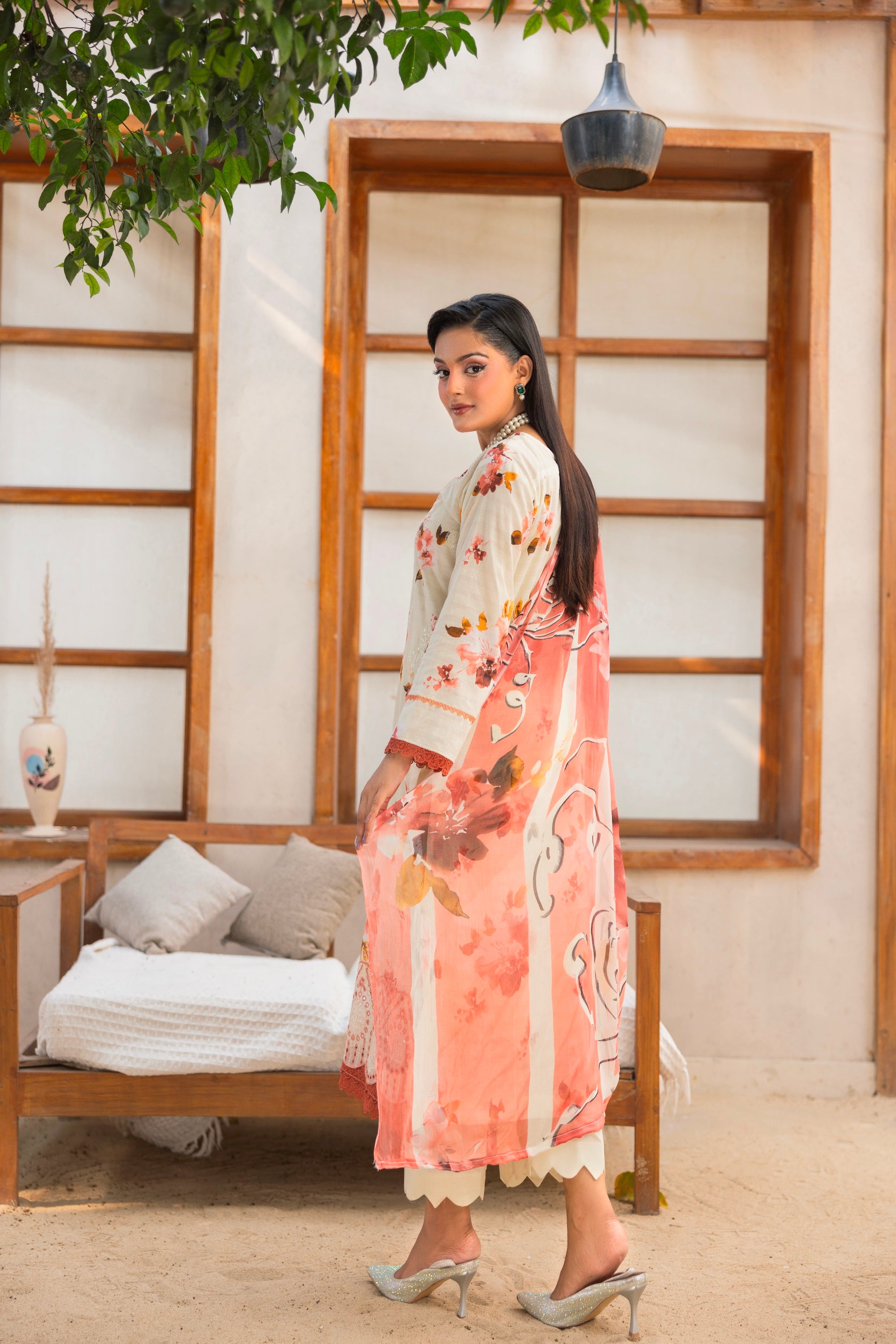 EMBROIDERED LAWN SUIT