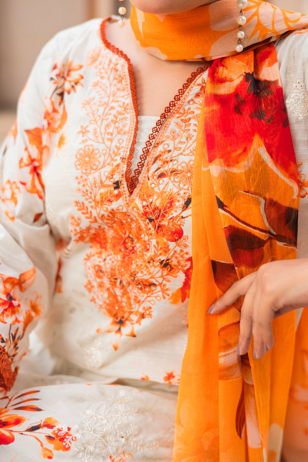 3 PIECE EMBROIDERED SUIT