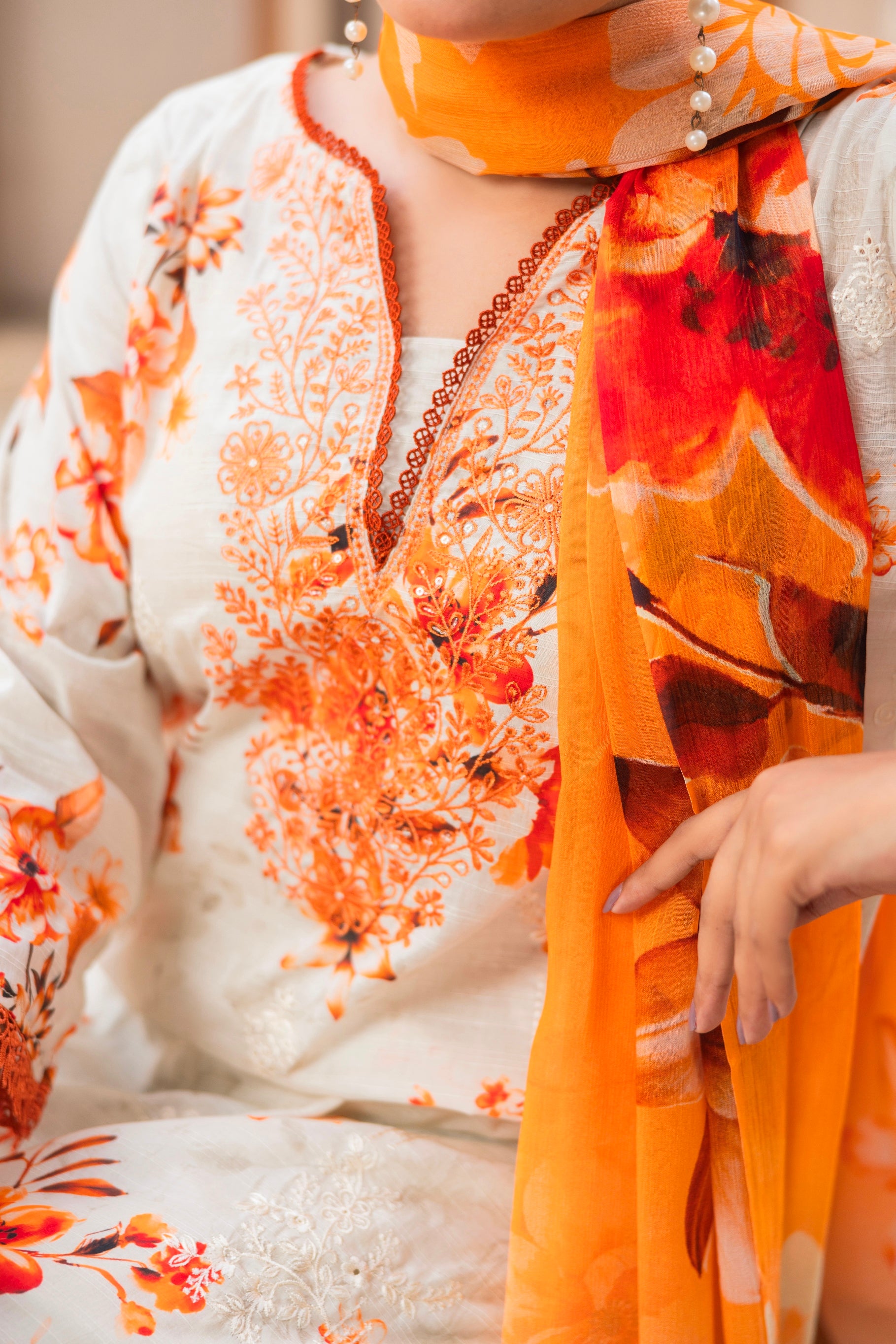 3 PIECE EMBROIDERED SUIT