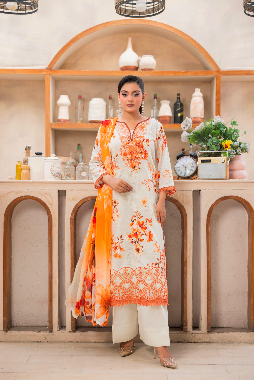 3 PIECE EMBROIDERED SUIT