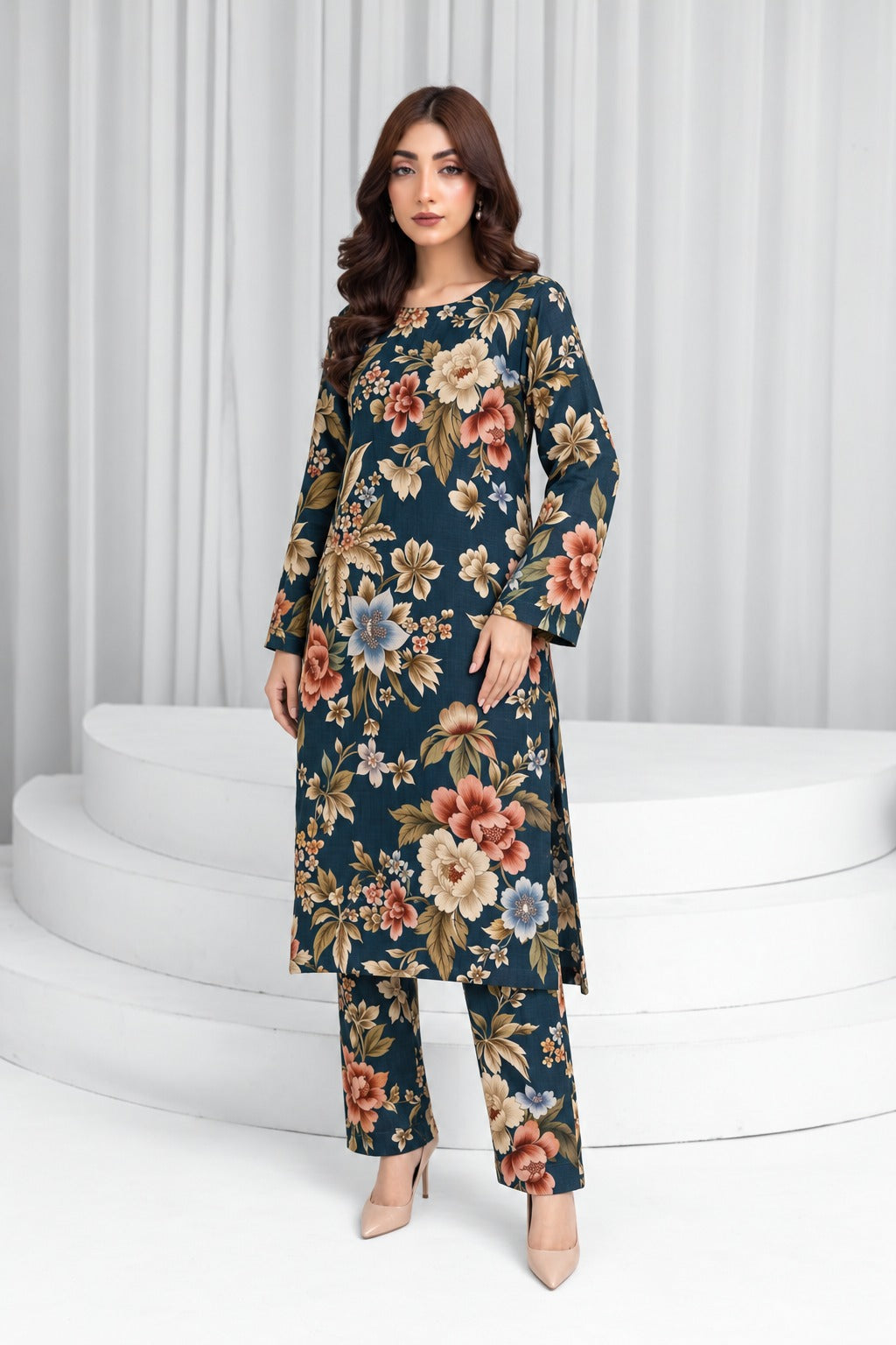 Digital Print Linen 2pc D-5
