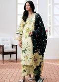 BAROQUE All Over Digital Printed Linen 3-Piece Suit for Women