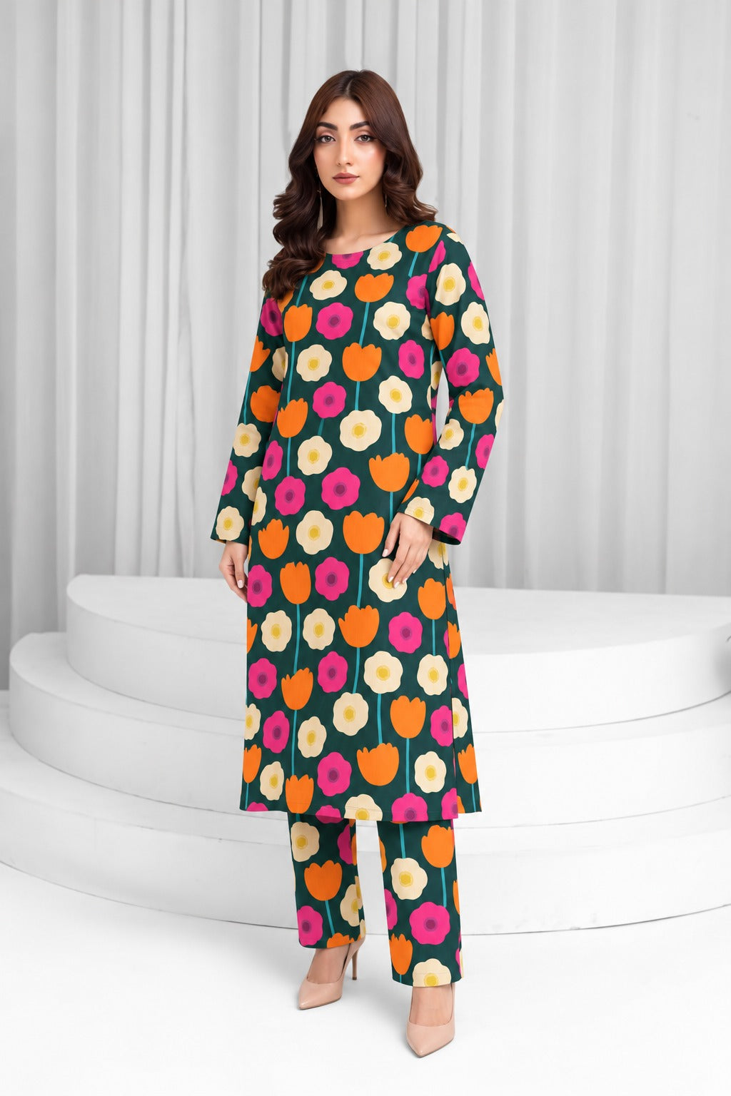 Digital Print Linen 2pc D-13