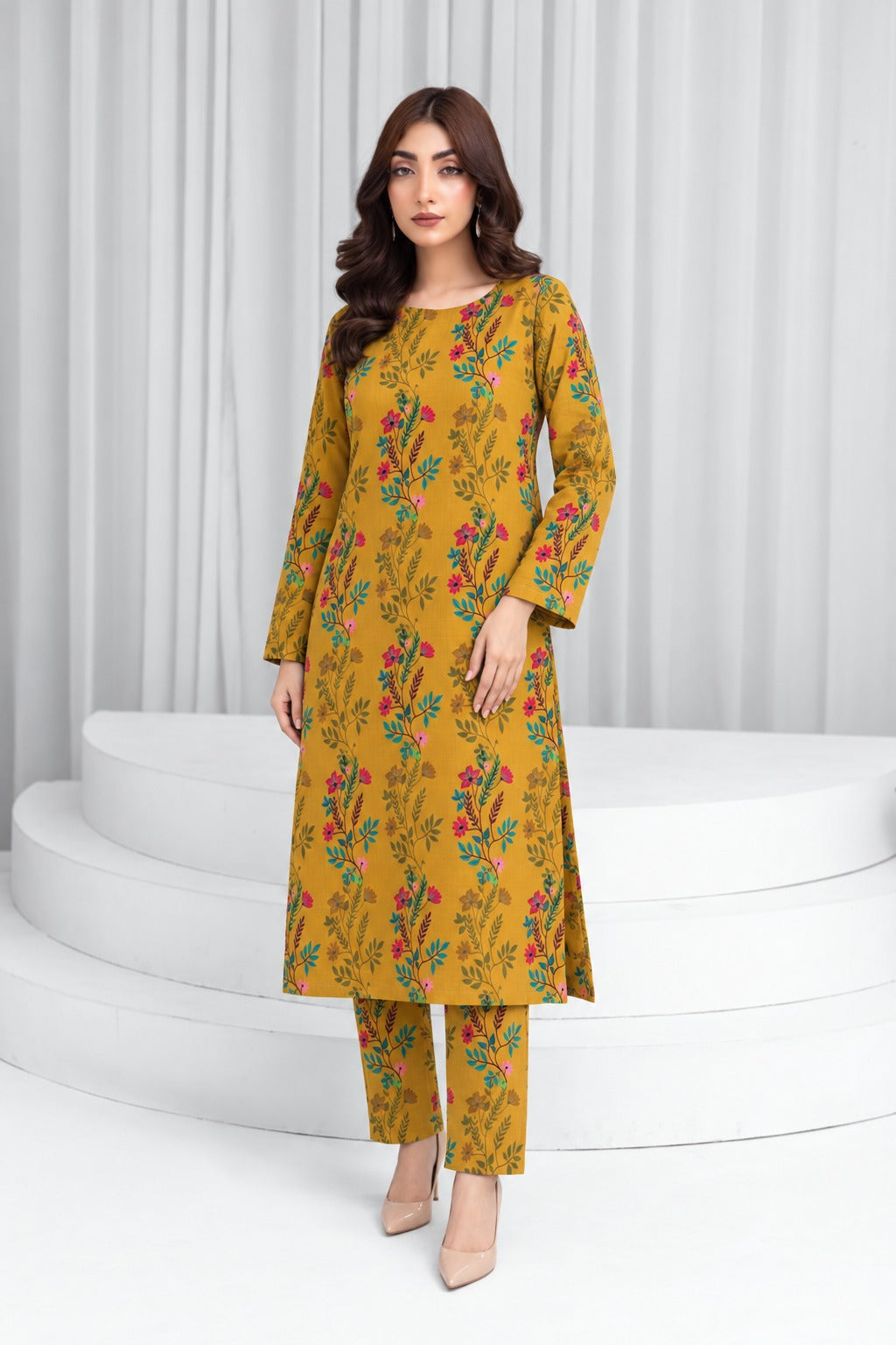 Digital Print Linen 2pc D-10