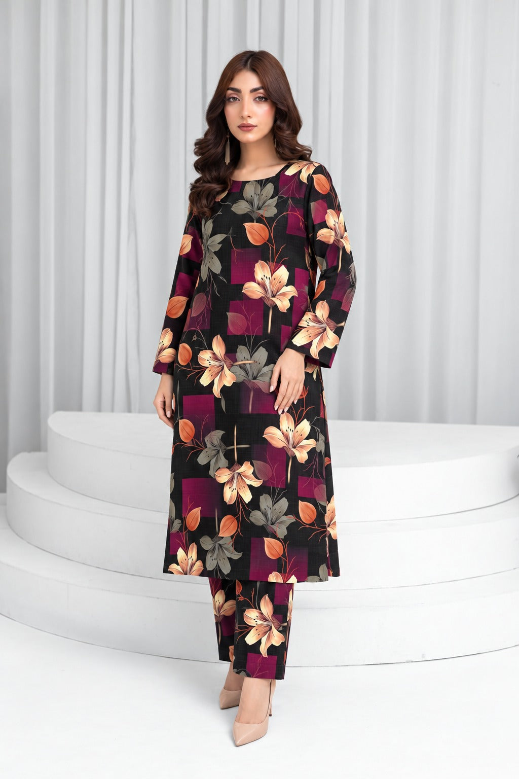 Digital Print Linen 2pc D-9
