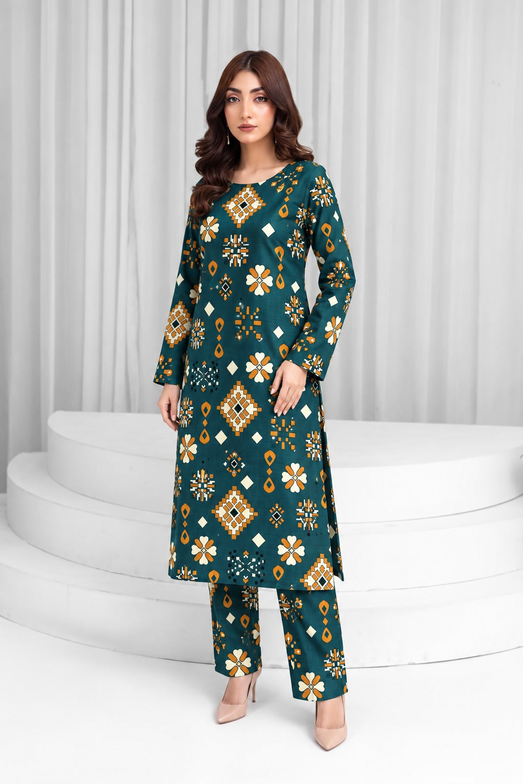 Digital Print Linen 2pc D-8