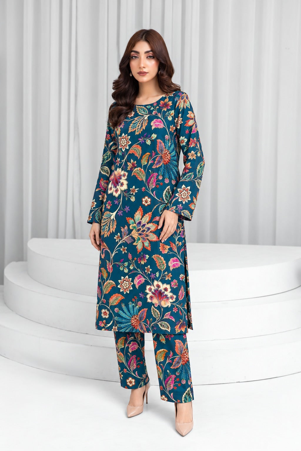 Digital Print Linen 2pc D-7