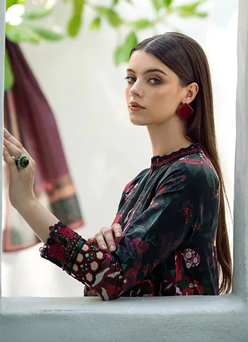 BAROQUE All Over Digital Printed Linen 3-Piece Suit for Women