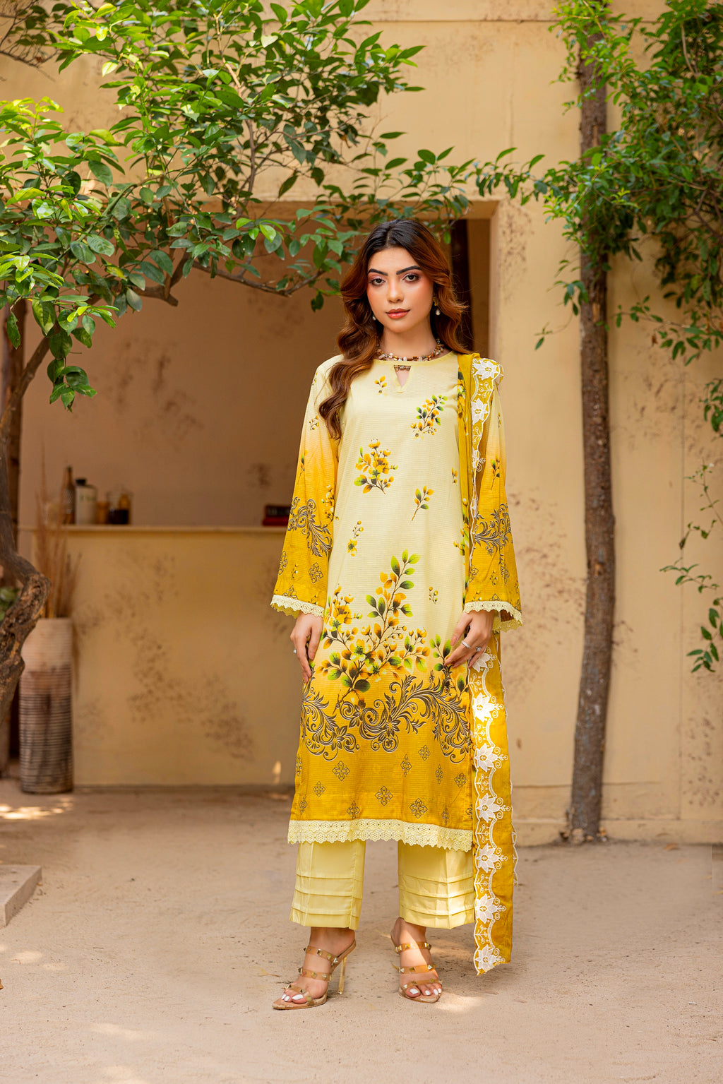 EMBROIDERED 3 PC LAWN