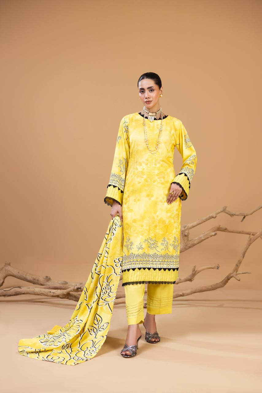 EMBROIDERED 3 PIECE SUIT