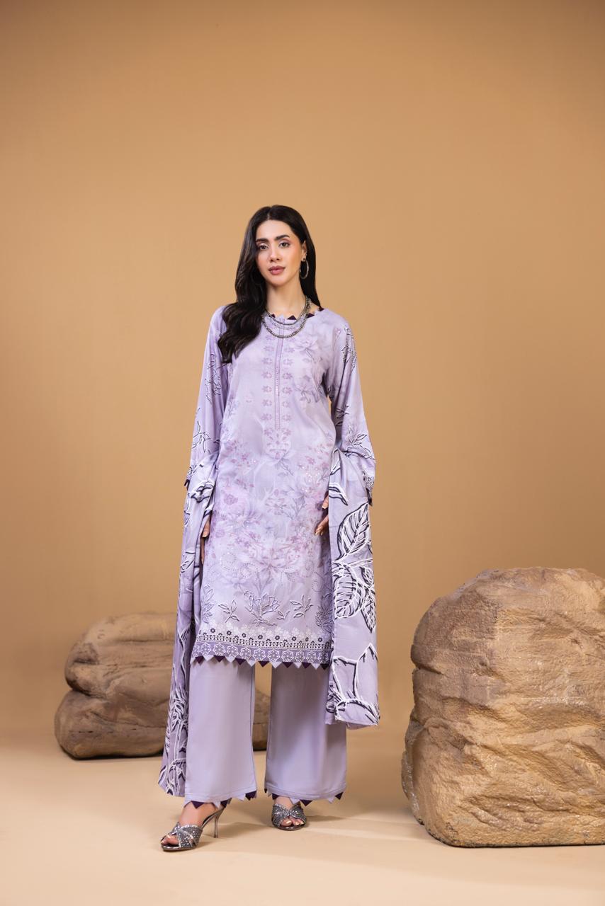 EMBROIDERED 3 PIECE SUIT