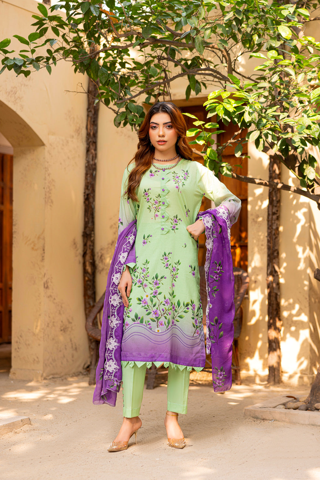 EMBROIDERED 3 PC LAWN
