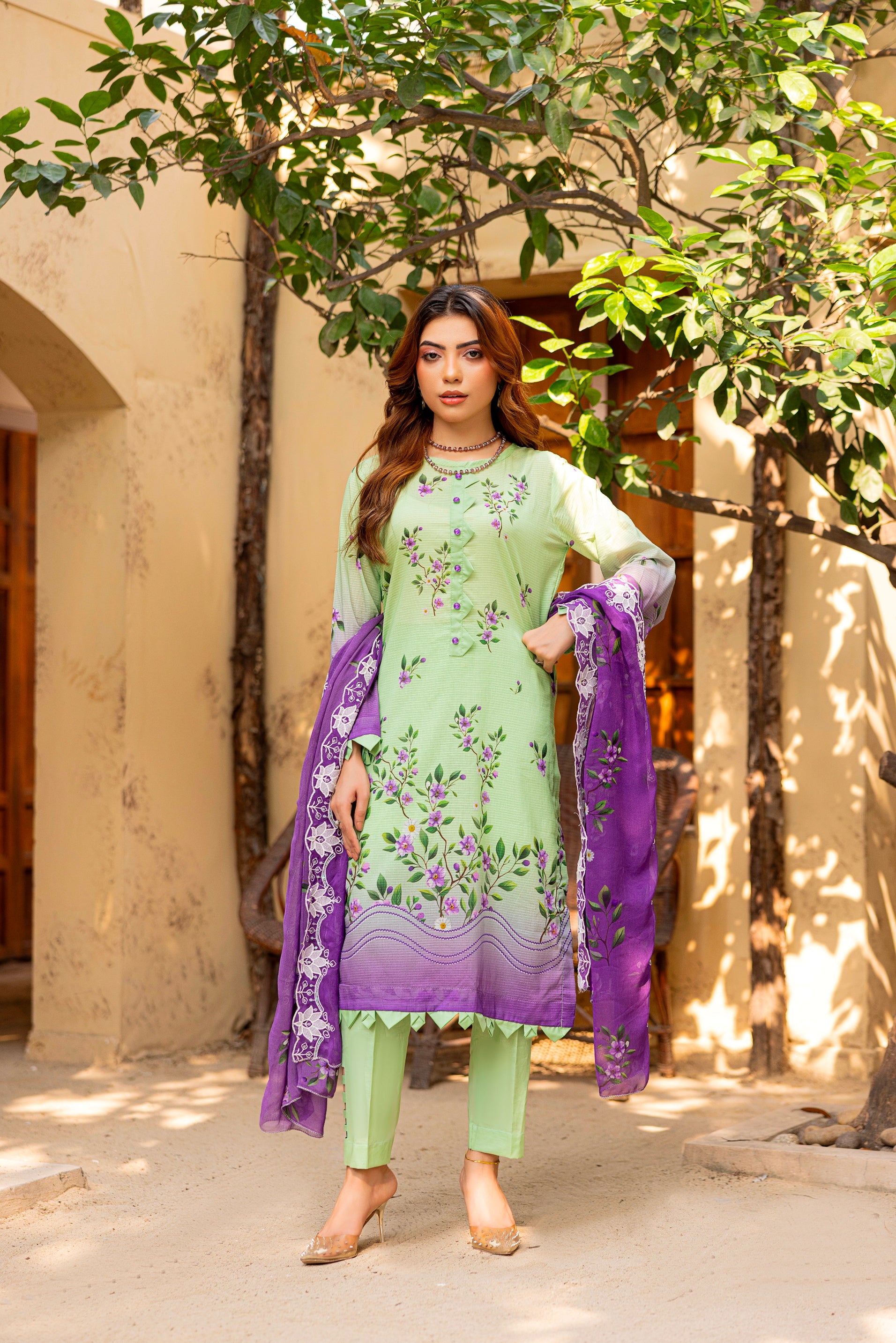EMBROIDERED 3 PC LAWN