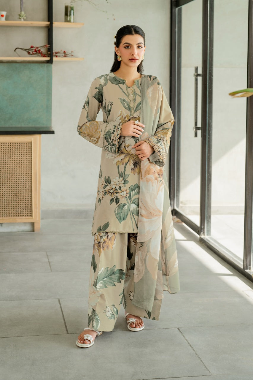 LATEST DIGITAL PRINTED LAWN 3 PIECE SUIT