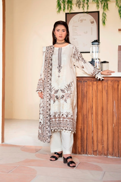 EMBROIDERED 3 PIECE SUIT