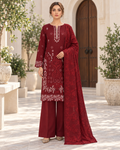 Luxury Dhanak Velvet Chamki 3-Piece Suit | Winter Collection