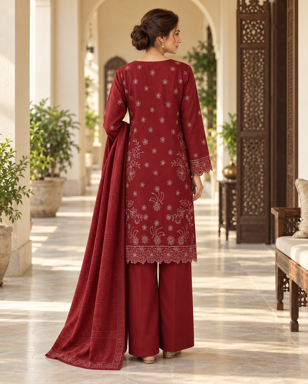 Luxury Dhanak Velvet 3-Piece Suit