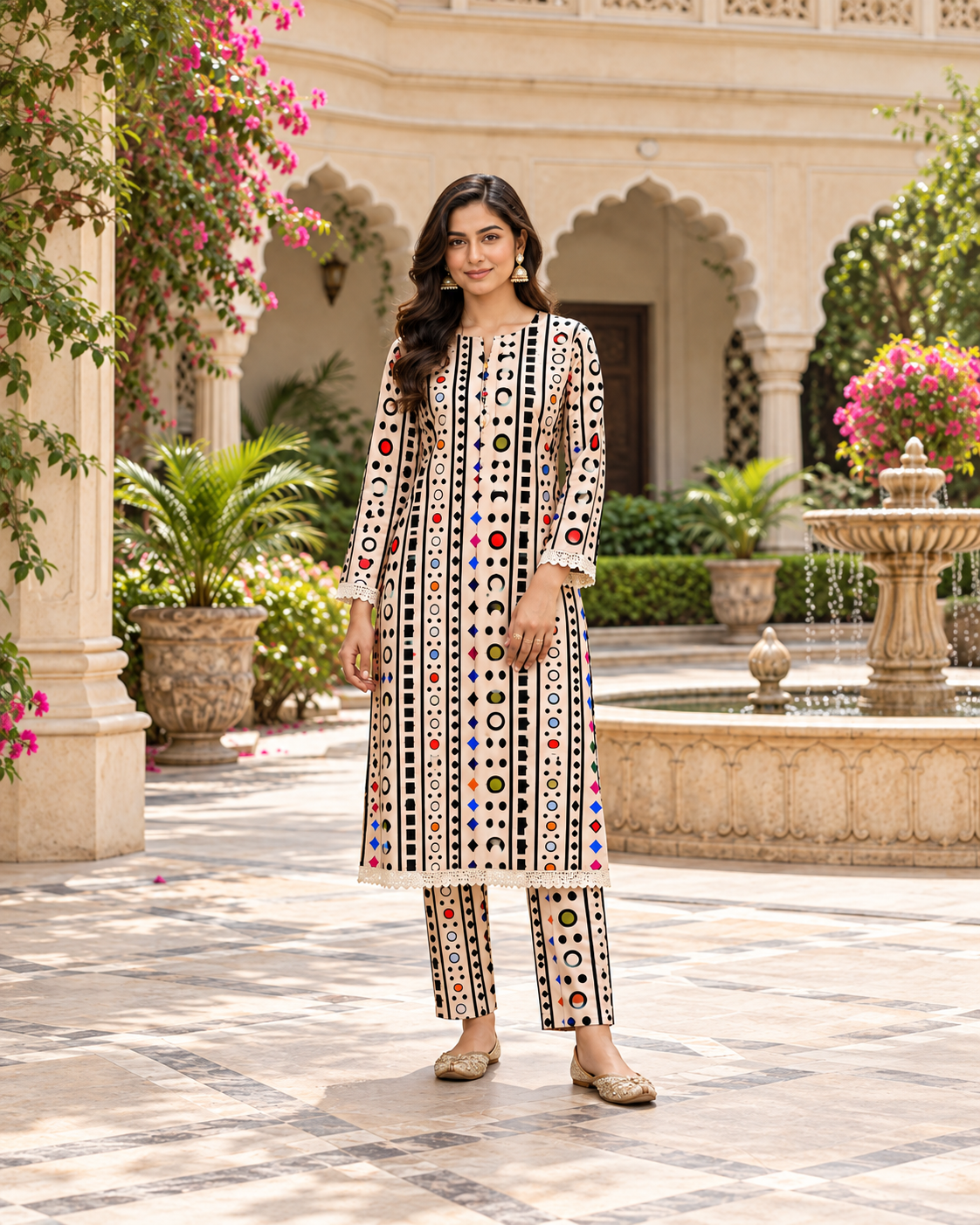 Sapphire Gold ALLOVER Slub linen 2pc