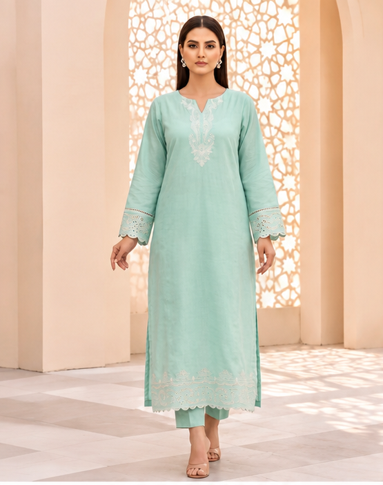 Full Length Embroidered Kaftan for Women