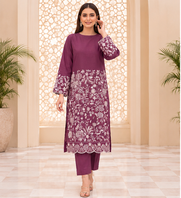 Full Length Embroidered Kaftan for Women