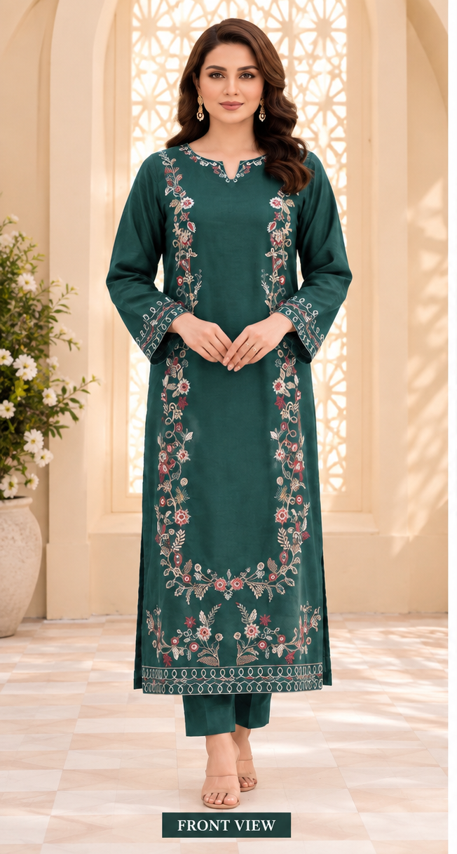 Full Length Embroidered Kaftan for Women