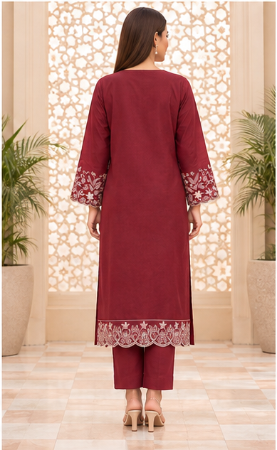 Full Length Embroidered Kaftan for Women