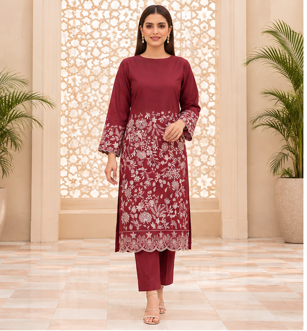 Full Length Embroidered Kaftan for Women