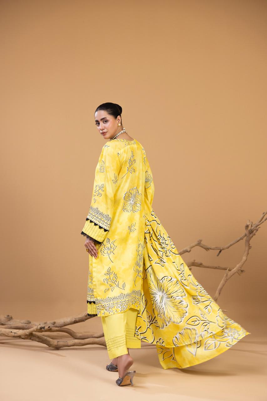 EMBROIDERED 3 PIECE SUIT