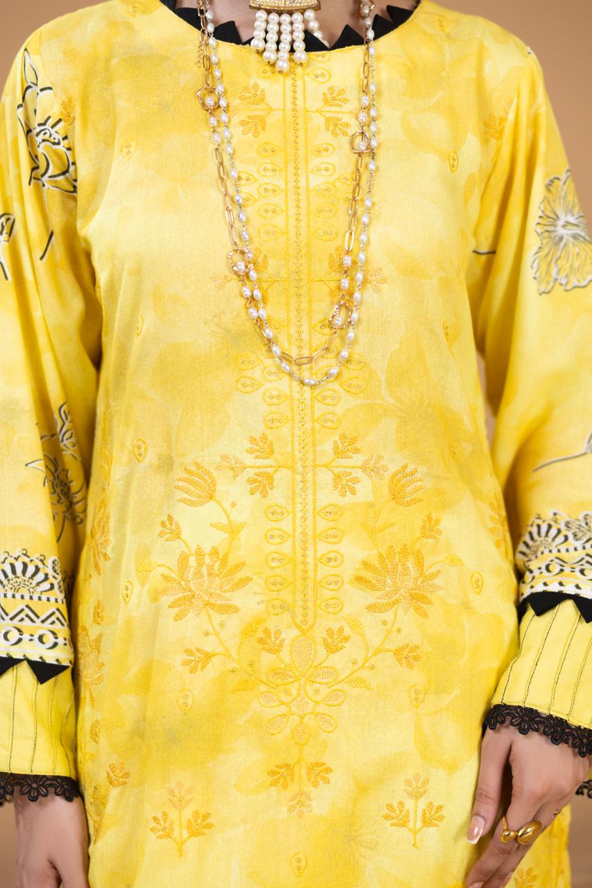 EMBROIDERED 3 PIECE SUIT