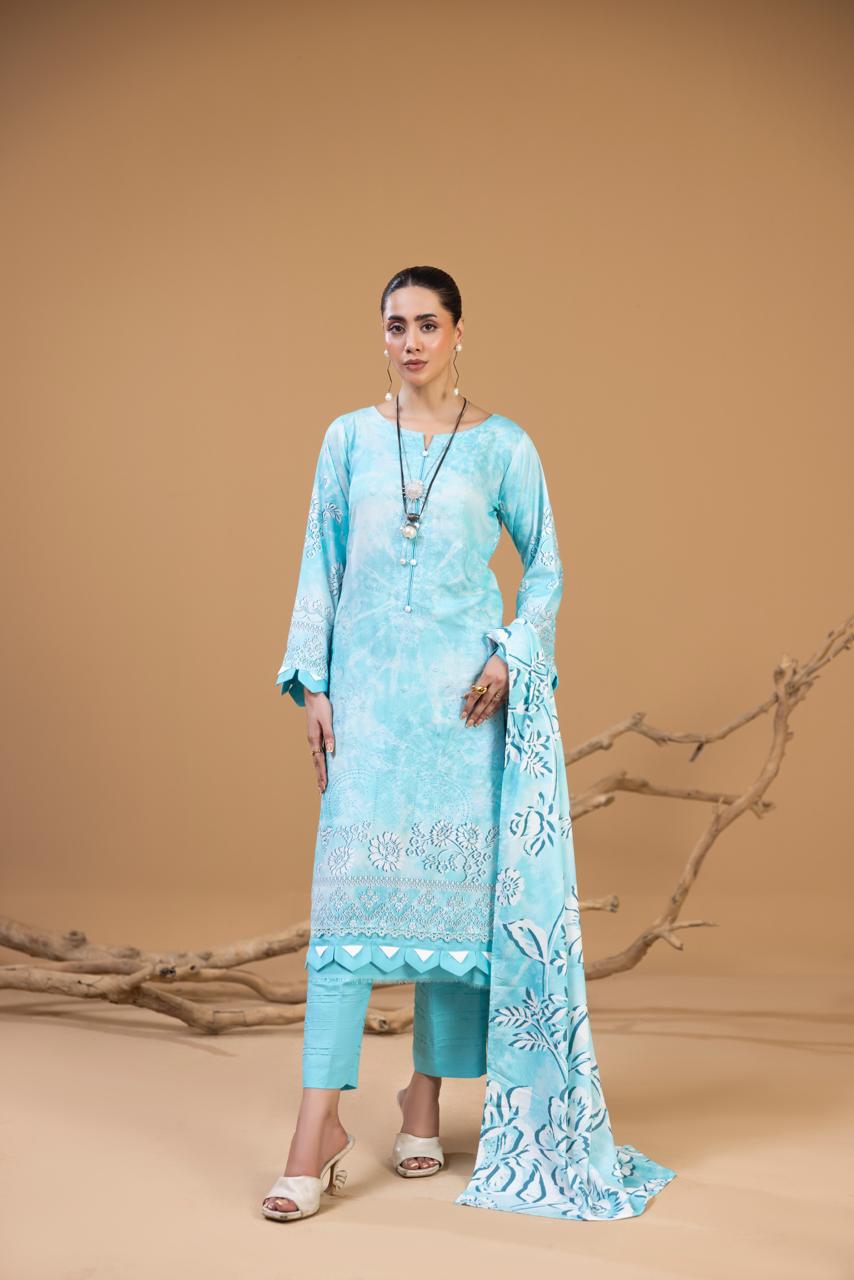 EMBROIDERED 3 PIECE SUIT