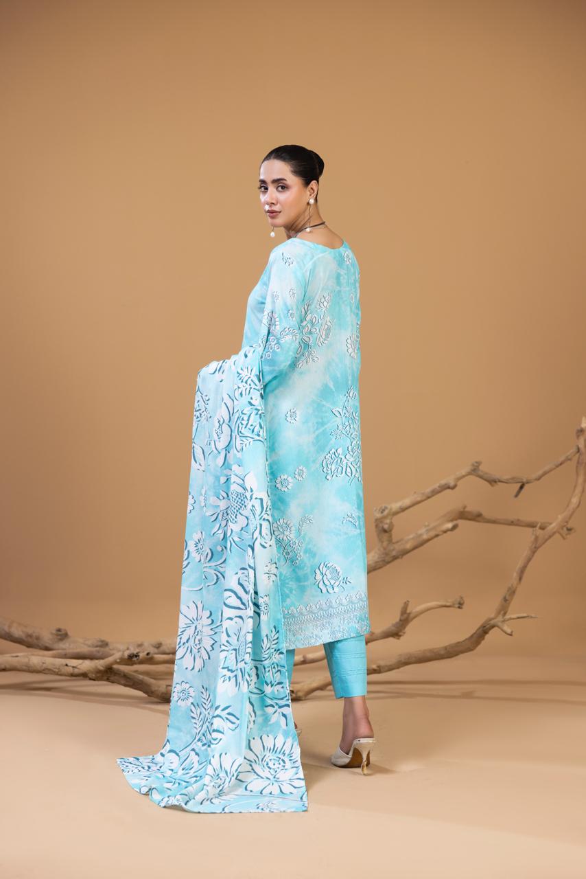EMBROIDERED 3 PIECE SUIT