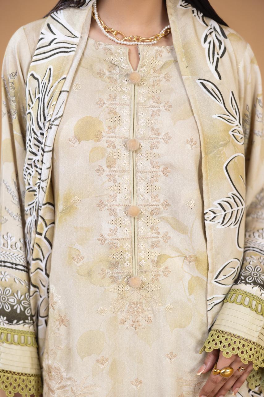 EMBROIDERED 3 PIECE SUIT