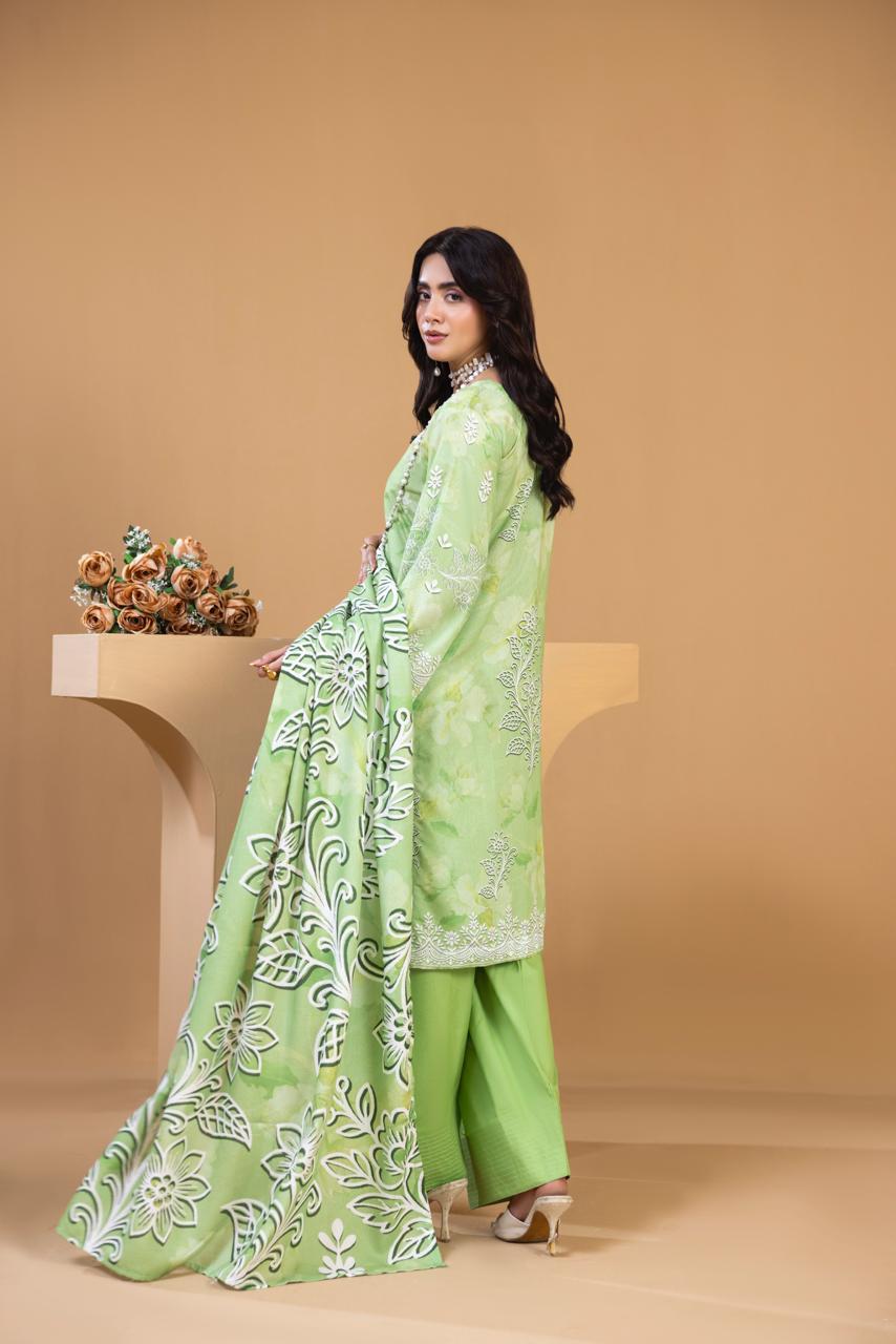 EMBROIDERED 3 PIECE SUIT