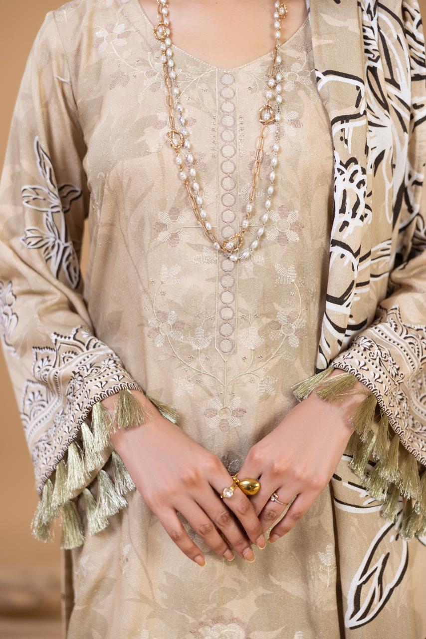 EMBROIDERED 3 PIECE SUIT
