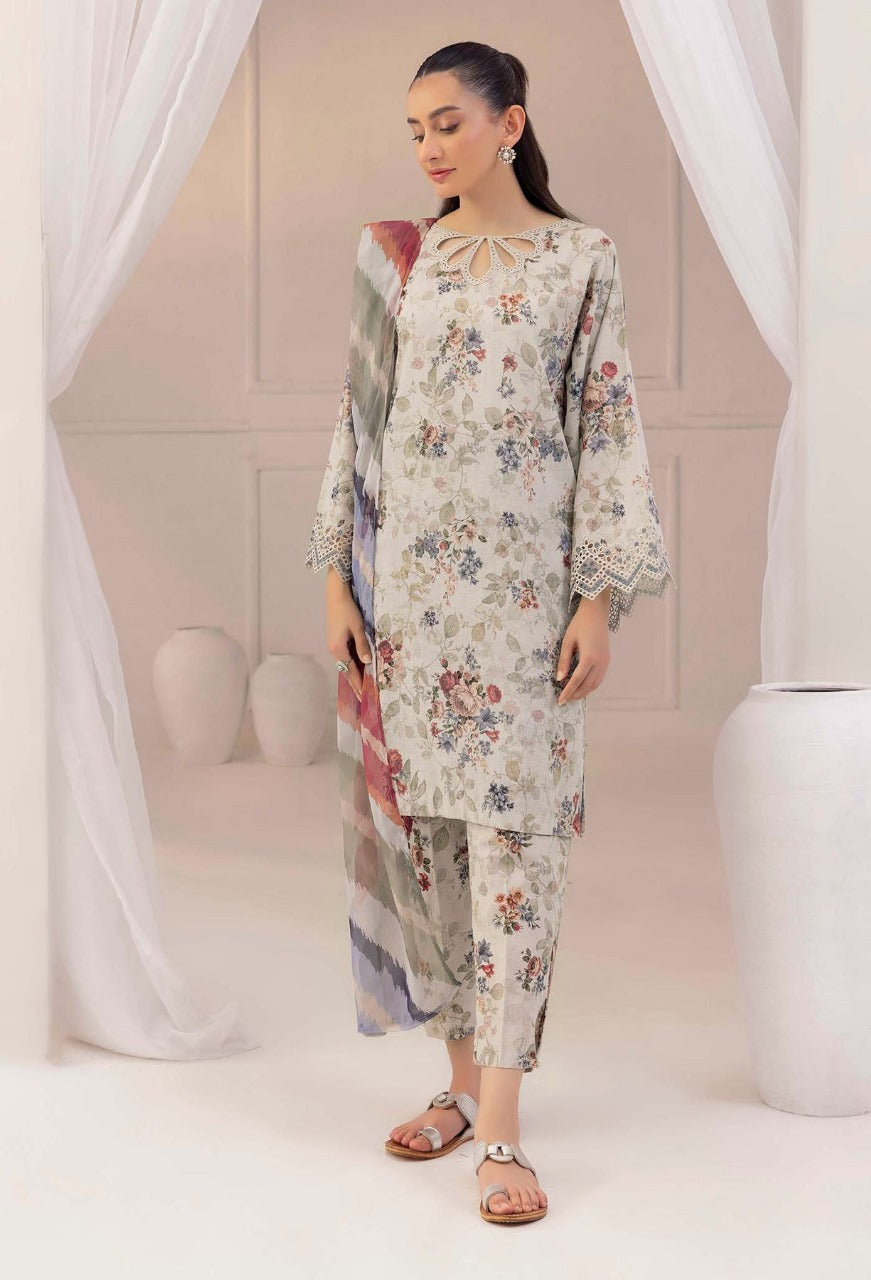 LUXURY DIGITAL PRINTED LAWN 3 PIECE SUIT