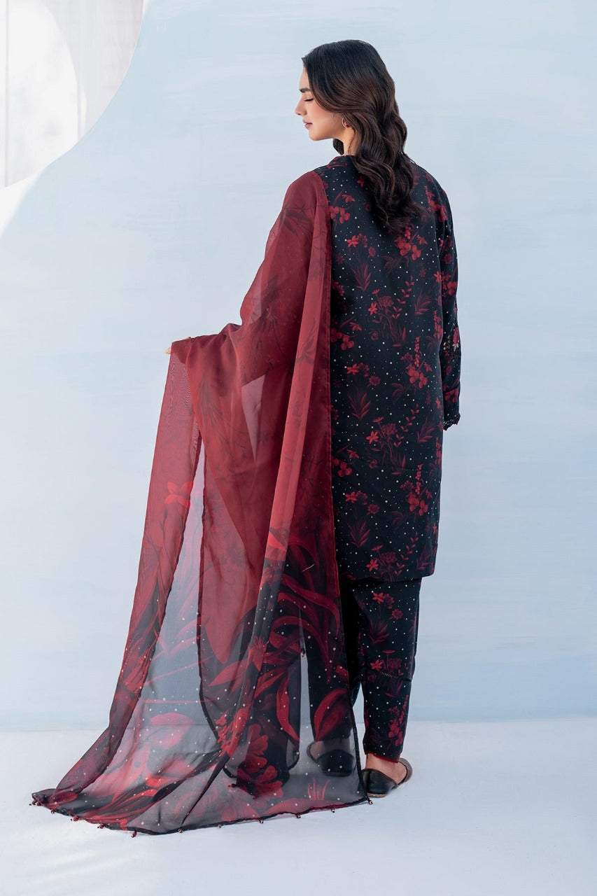 ELEGANT DIGITAL PRINTED LAWN 3 PIECE SUIT